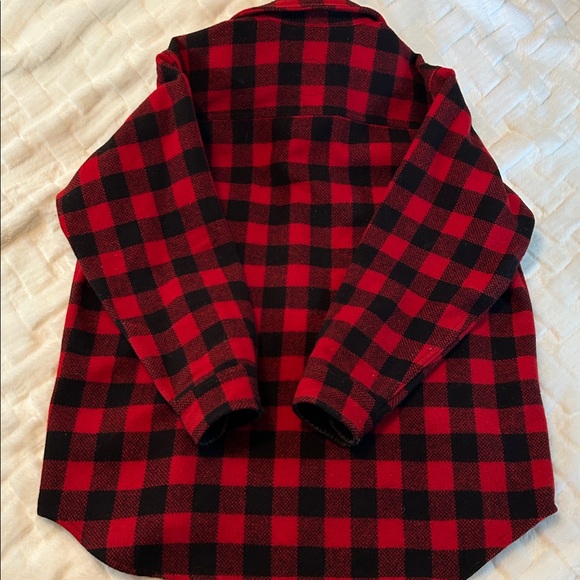 Woolrich Vintage Red and Black Plaid Wool Blend Shirt size L - Picture 4 of 4